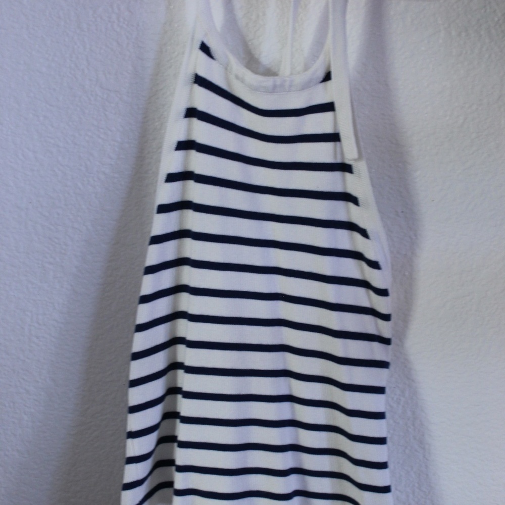 Tie Halter Striped Crop Top